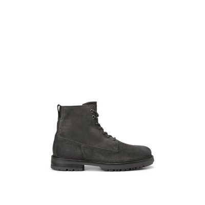 Bottes à lacets en cuir de vachette velours doux MARC O'POLO
