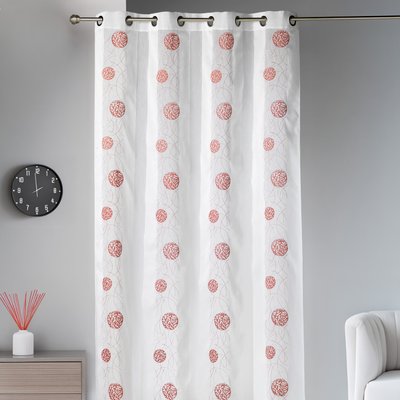 Voilage Raffiné fantaisie brodé ronds HOME MAISON
