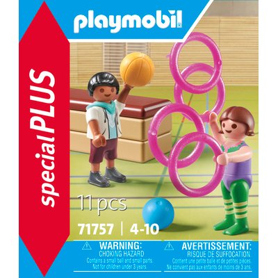 Duo d'enfants avec matériel de gymnastique PLAYMOBIL