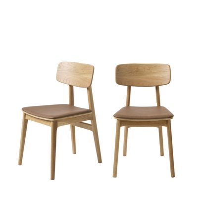 Lot de 2 chaises en bois et simili - Orr DRAWER
