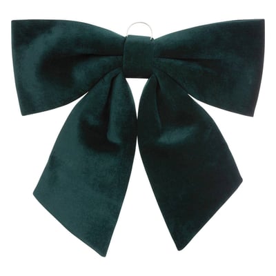 Nœud déco velours 35 x 40 cm vert ATMOSPHERA