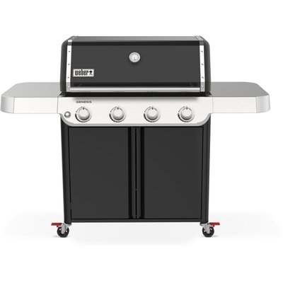 Barbecue gaz Genesis E-415 black 4 brûleurs sur chariot, 86x48 cm WEBER
