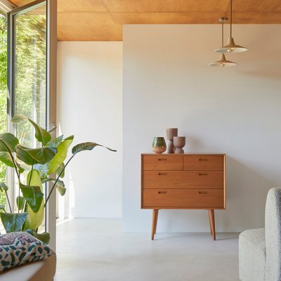 Commode en acajou massif MAGDA 50'S TIKAMOON
