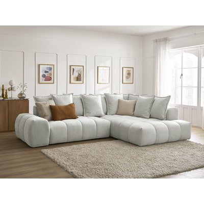 Canapé d'angle convertible 3 places en tissu texturé, EVEREST BOBOCHIC