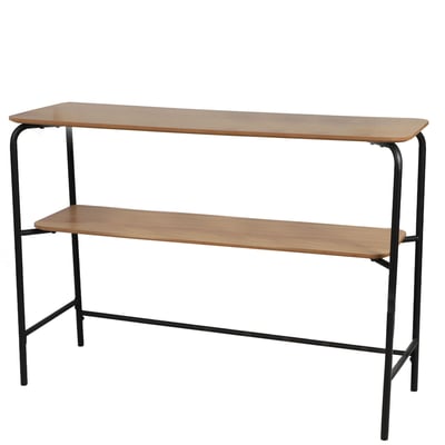 Console en métal noir et 2 plateaux en bois - 110x35x78cm URBAN LIVING