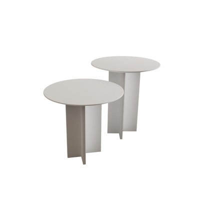 Lot de 2 bouts de canapés ronds H45 / H55 cm - LEO CALICOSY
