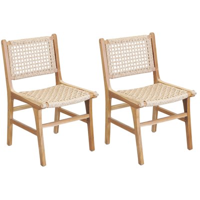 Chaise en teck naturel BAIA (Lot de 2) AUBRY GASPARD