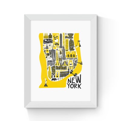 Manhattan Map by Fox and Velvet EAST END PRINTS