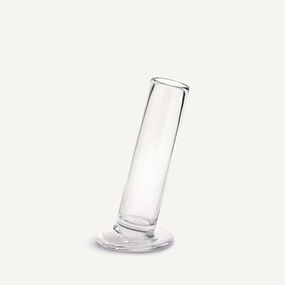 Vase cylindrique incliné en verre H24 cm, Stille AM.PM