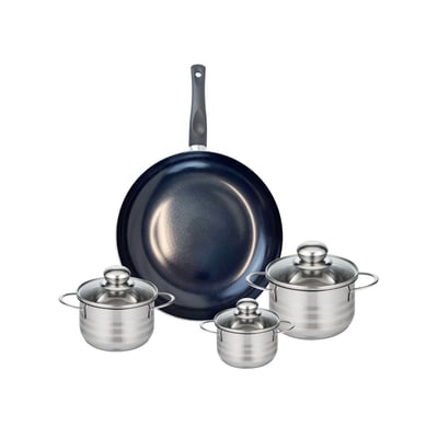 Batterie 1 poêle 32cm + 3 faitouts 12/14/16cm PRIMA BRILLANT ELO