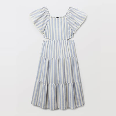 Robe longue rayée avec détails de découpes MONOPRIX