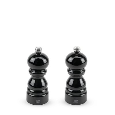 Duo de moulins à poivre et à sel manuels en bois laqué noir 12 cm - 4.75' Paris PEUGEOT