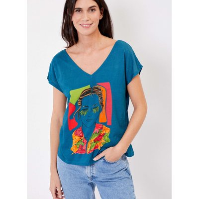 Tee shirt coton jersey bio imprimé BACACIANE LA FIANCÉE