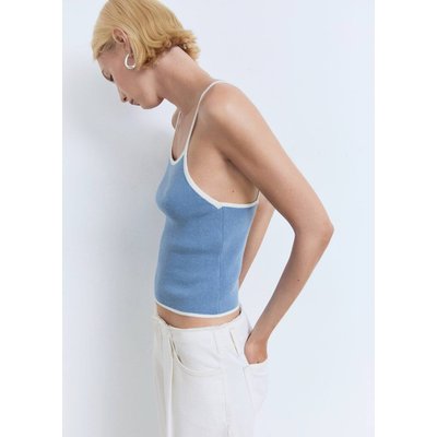 Top maille bords contrastants MANGO