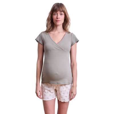 Ensemble 2 pièces pyjama short grossesse et allaitement VERTBAUDET