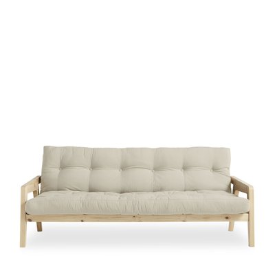 Canapé convertible en bois naturel et tissu- GRAB KARUP DESIGN