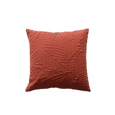 Coussin carré feuillage aspect gaufré HOME MAISON