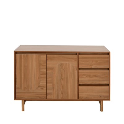 Buffet 2 portes 3 tiroirs en bois L110cm- ABBY DRAWER