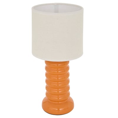 Lampe à poser en grès abat-jour en lin VINAS ATMOSPHERA