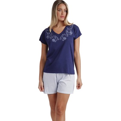 Pyjama short t-shirt SÉRIES OPÉRA Bleu Mod ADMAS