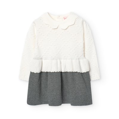 Robe avec pull et jupe pied de poule BOBOLI