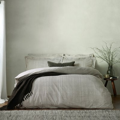 Hebden Mélange Stripe Cotton Duvet Cover Set YARD