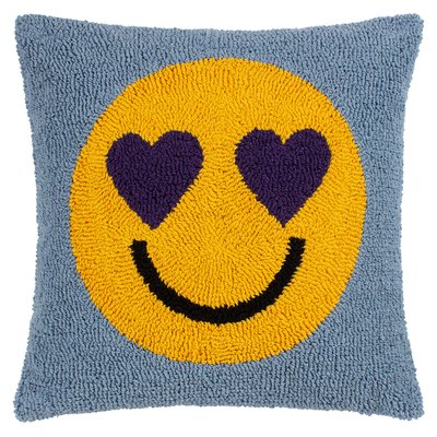 Smile Knitted Filled Cushion 45x45cm HEYA HOME