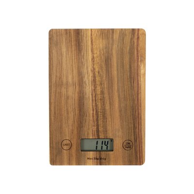 Balance de cuisine électronique en bois d'acacia LIVOO