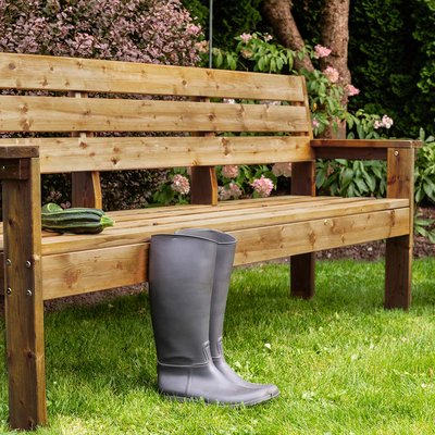 Banc de jardin en bois 3 places CEMONJARDIN