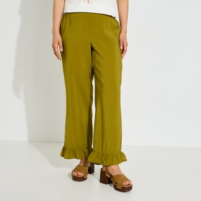 Pantalon large avec volants GRAIN DE MALICE