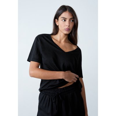 T-shirt col V 100% lin GANGA V ETAM