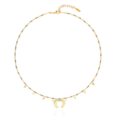 Collier de perles pendentif lune et pampilles TAYANNE HIPANEMA
