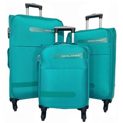 Lot de 3 valises dont 1 valise cabine souples DAVID JONES