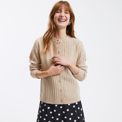 Recycled Ribbed Knit Cardigan LA REDOUTE COLLECTIONS