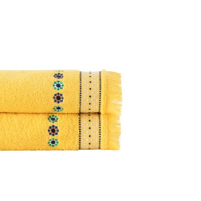 Serviette de toilette coton JARDIN M CARRE BLANC