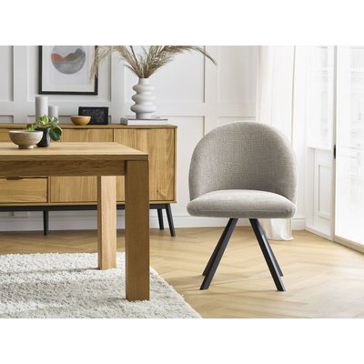 Lot de 4 chaises tissu texturé, LALIE BOBOCHIC