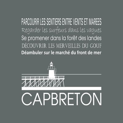 Tableau Mural Capbreton ILLUSTRATION CEANOTHE