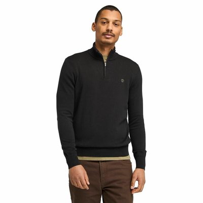 Pull col zippé en coton regular TIMBERLAND