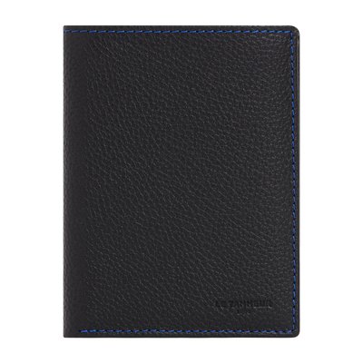 Portefeuille vertical zippé 2 volets moyen modèle en cuir grainé CHARLES LE TANNEUR