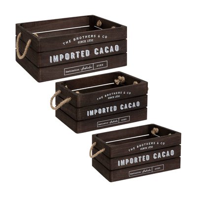 Set de 3 cagettes bois DENYS ATMOSPHERA