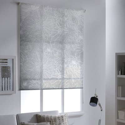 Store enrouleur tamisant motifs fleurs MADECOSTORE