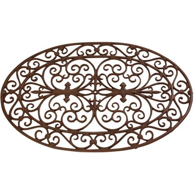 Gratte-pieds paillasson grille en fonte Ovale BEST FOR BOOTS