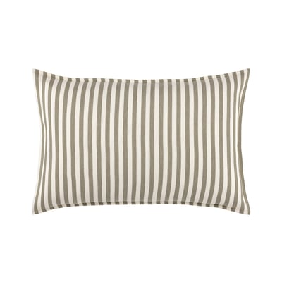 Taie d'oreiller en satin de coton marron, FIFTY-FIFTY DESFORGES