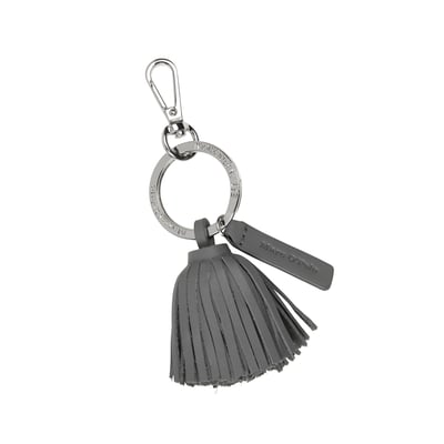 Porte-clés avec pompon en cuir et étiquette logo MARC O'POLO