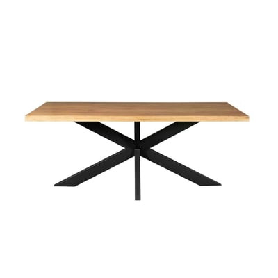 Table repas 6/8 places en bois pied central RIVANO PIER IMPORT