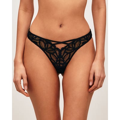 String en mesh avec broderies florales TROPICFLEURIZ UNDIZ