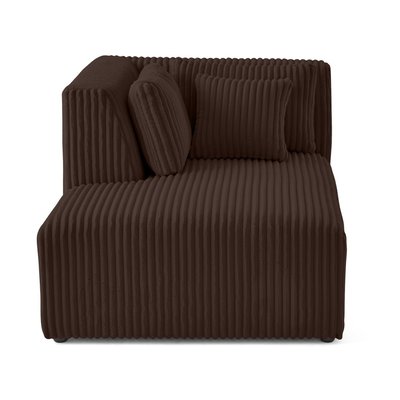 Module d'assise méridienne gauche en Velours grosses côtes - VICTOIRE LISA DESIGN