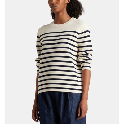 Pull Droit Marinière Carine Coton Bio Et Laine JODHPUR