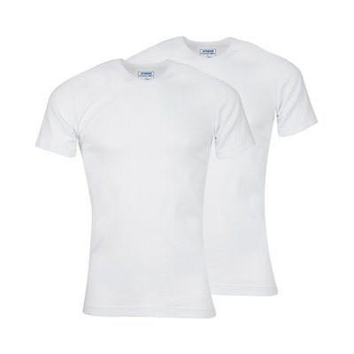 Lote de 2 camisetas de algodón, cuello de pico ATHENA