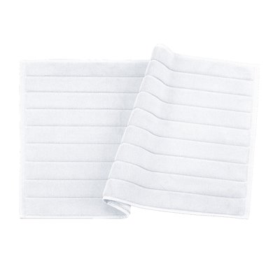 Tapis de bain 100% Coton BIO, DOUCEUR NATURE BLANC CERISE